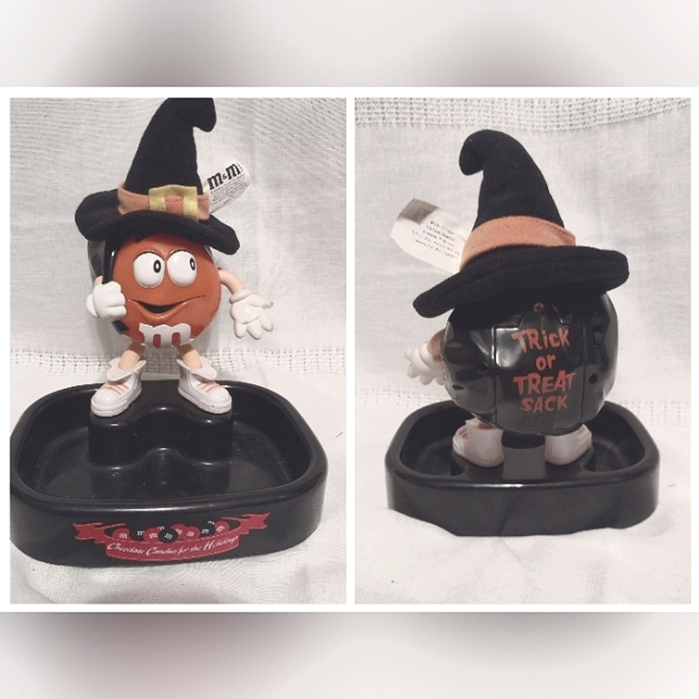 Orange Halloween M&M candy dish
